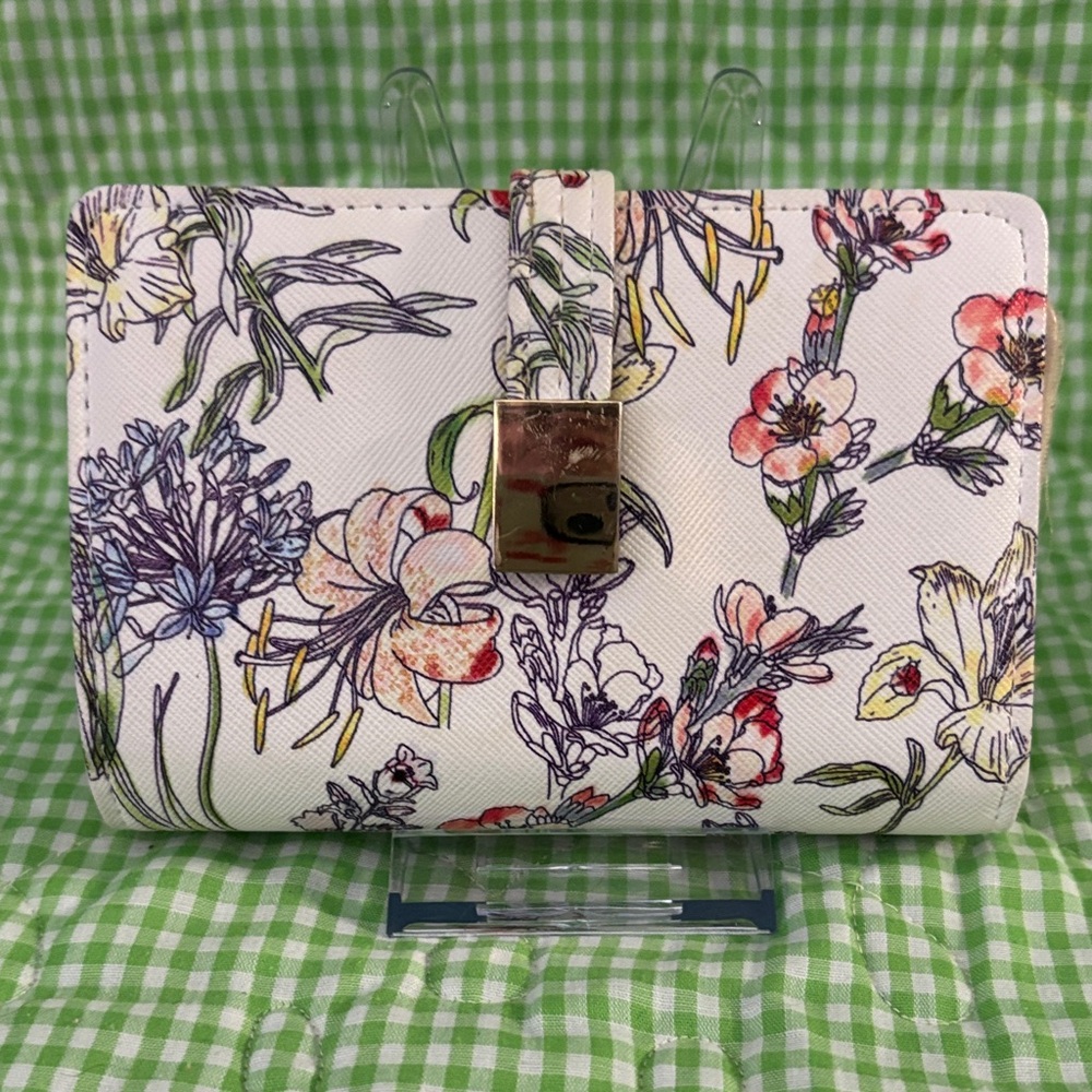 Floral White Wallet